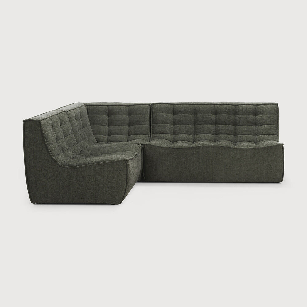 Featuring N701 Moss 1 Seater Modular Sofa by Ethnicraft at Amethyst Home. The N701 sofa is an inviting design that oozes comfort and relaxation. By combining the different modules and sizes, you have unlimited possibilities when it comes to creating your own unique setting.Weight : 39 lbs Dimensions: 36" W x 31.5" L x 30" H. Amethyst Home provides interior design, new construction, custom furniture, and area rugs in the Miami metro area