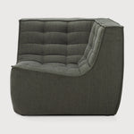 Featuring N701 Moss 90° Square Corner Modular Sofa Piece by Ethnicraft at Amethyst Home. The N701 sofa is an inviting design that oozes comfort and relaxation. By combining the different modules and sizes, you have unlimited possibilities when it comes to creating your own unique setting.Weight : 47 lbs Dimensions: 36" W x 36" L x 30" H. Amethyst Home provides interior design, new construction, custom furniture, and area rugs in the Newport Beach metro area