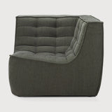 Featuring N701 Moss 90° Square Corner Modular Sofa Piece by Ethnicraft at Amethyst Home. The N701 sofa is an inviting design that oozes comfort and relaxation. By combining the different modules and sizes, you have unlimited possibilities when it comes to creating your own unique setting.Weight : 47 lbs Dimensions: 36" W x 36" L x 30" H. Amethyst Home provides interior design, new construction, custom furniture, and area rugs in the Newport Beach metro area