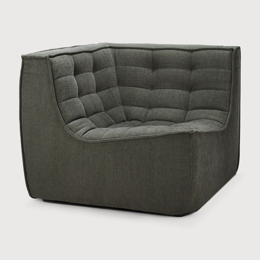 Featuring N701 Moss 90° Square Corner Modular Sofa Piece by Ethnicraft at Amethyst Home. The N701 sofa is an inviting design that oozes comfort and relaxation. By combining the different modules and sizes, you have unlimited possibilities when it comes to creating your own unique setting.Weight : 47 lbs Dimensions: 36" W x 36" L x 30" H. Amethyst Home provides interior design, new construction, custom furniture, and area rugs in the Salt Lake City metro area