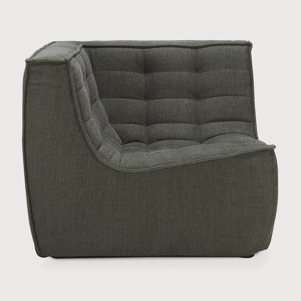 Featuring N701 Moss 90° Square Corner Modular Sofa Piece by Ethnicraft at Amethyst Home. The N701 sofa is an inviting design that oozes comfort and relaxation. By combining the different modules and sizes, you have unlimited possibilities when it comes to creating your own unique setting.Weight : 47 lbs Dimensions: 36" W x 36" L x 30" H. Amethyst Home provides interior design, new construction, custom furniture, and area rugs in the San Diego metro area