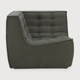 Featuring N701 Moss 90° Square Corner Modular Sofa Piece by Ethnicraft at Amethyst Home. The N701 sofa is an inviting design that oozes comfort and relaxation. By combining the different modules and sizes, you have unlimited possibilities when it comes to creating your own unique setting.Weight : 47 lbs Dimensions: 36" W x 36" L x 30" H. Amethyst Home provides interior design, new construction, custom furniture, and area rugs in the San Diego metro area