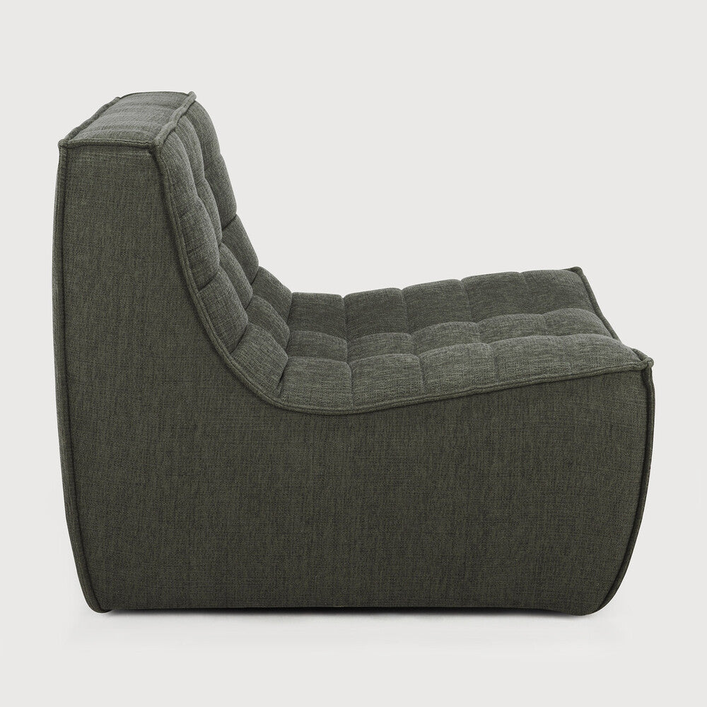 Featuring N701 Moss 1 Seater Modular Sofa by Ethnicraft at Amethyst Home. The N701 sofa is an inviting design that oozes comfort and relaxation. By combining the different modules and sizes, you have unlimited possibilities when it comes to creating your own unique setting.Weight : 39 lbs Dimensions: 36" W x 31.5" L x 30" H. Amethyst Home provides interior design, new construction, custom furniture, and area rugs in the San Diego metro area