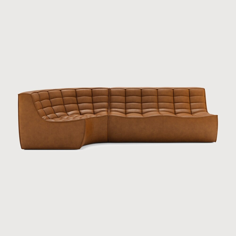 N701 Old Saddle 90° Round Left Corner Modular Sofa Set | ready to ship!