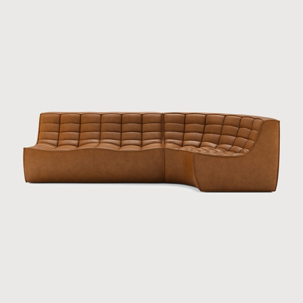 N701 Old Saddle 90° Round Corner Right Modular Sofa Set | ready to ship!
