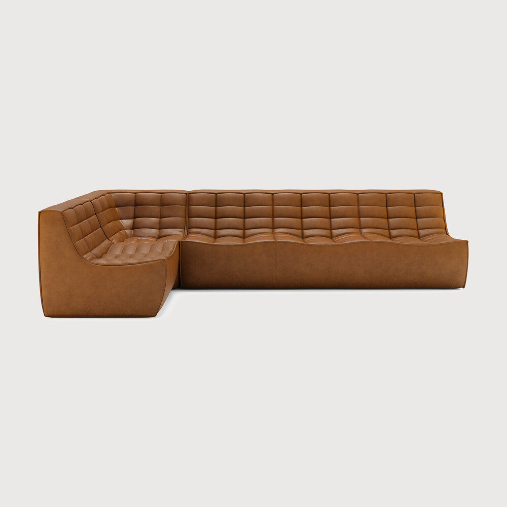 N701 Old Saddle 90° Square Left Corner Modular Sofa Set | ready to ship!