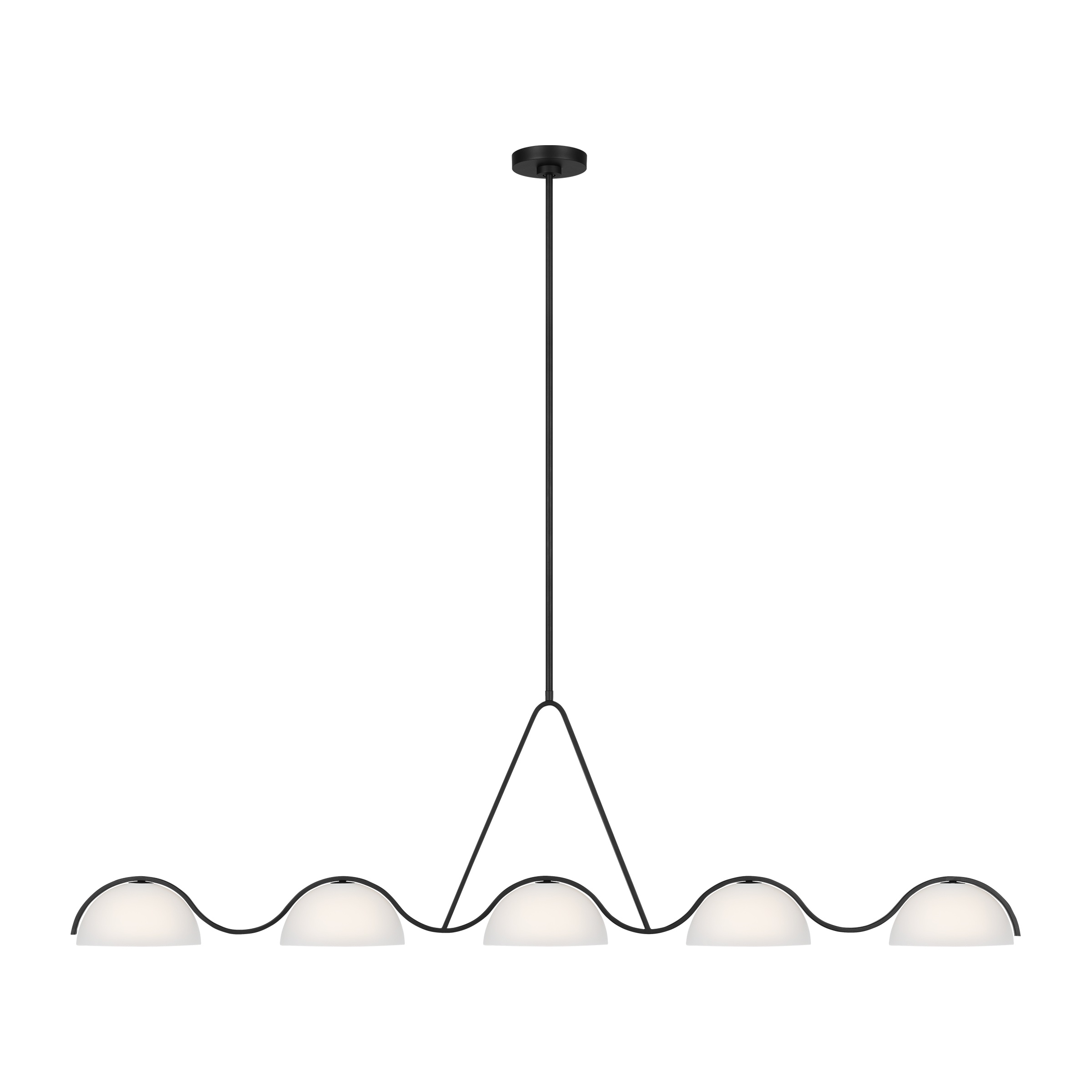 Featuring Nido Extra Large Linear Chandelier Midnight Black by Visual Comfort at Amethyst Home. The Nido series features a modern and minimalist design that perfectly blends elegance with functionality.
Overall Dimensions: 8" L x 8" W x 71.5" H. Amethyst Home provides interior design, new construction, custom furniture, and area rugs in the Dallas metro area