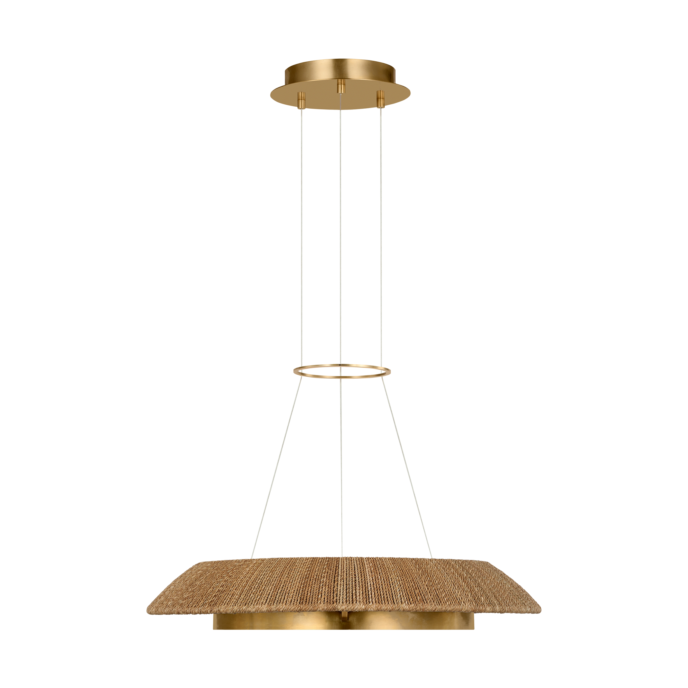 Featuring Noa Small Chandelier Hand Rubbed Antique Brass by Visual Comfort at Amethyst Home. The Noa Small Chandelier by Sean Lavin is a woven series designed to captivate natural elements. This Modern Ring Chandelier is more than just a lighting fixture-it's a statement piece that transforms any space into a haven of modern elegance. Whether suspended above a dining table, in a livi. Amethyst Home provides interior design, new construction, custom furniture, and area rugs in the Dallas metro area