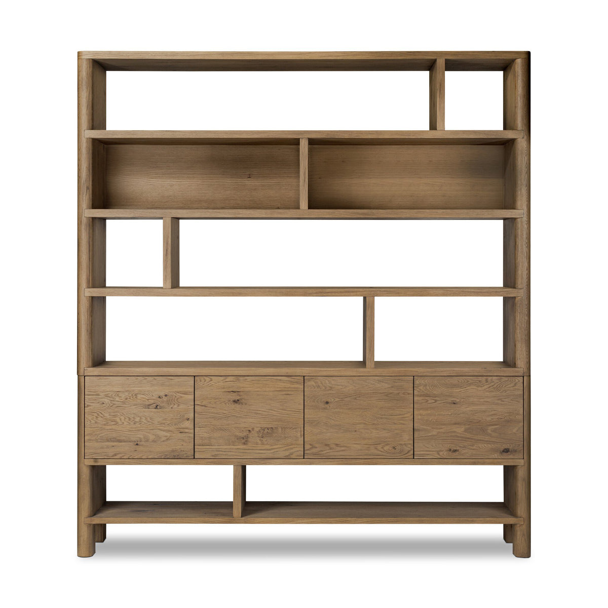 Noeline Worn Oak Wide Bookcase | ready to ship!
