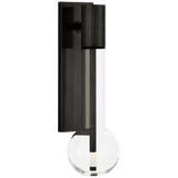 Featuring Nye Small Bracketed Sconce Bronze by Visual Comfort at Amethyst Home. A modern take on classic minimalist lighting, the Kelly Wearstler Nye series showcases the relationship between artisanal-blown clear glass and innovative LED technology with sleek cylindrical metal accents. Featuring clean sculptural lines and harmonious proportions, the globe pendant will lend an el. Amethyst Home provides interior design, new construction, custom furniture, and area rugs in the Scottsdale metro area