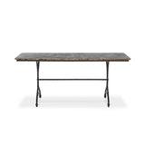 Nyssa Dining Table - Warm Grey Marble | shipping 09/25/2026