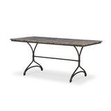 Nyssa Dining Table - Warm Grey Marble | shipping 09/25/2026