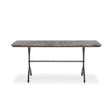 Nyssa Dining Table - Warm Grey Marble | shipping 09/25/2026