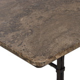 Nyssa Dining Table - Warm Grey Marble | shipping 09/25/2026