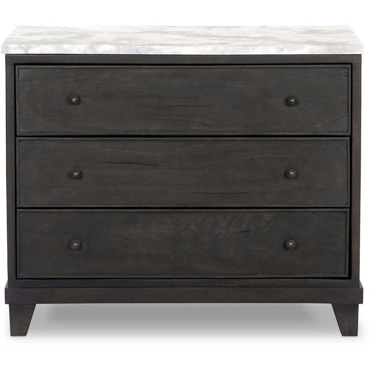 Odette White Statuario Marble Nightstand | shipping 01/15/2026
