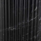 Oranda End Table - Black Scalloped Marble - Black Marble