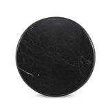 Oranda End Table - Black Scalloped Marble - Black Marble