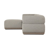 Evander Outdoor 3 Pc Sectional W/ Ottoman - Ramiro Ecru