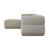 Evander Outdoor 4 Pc Sectional W/ Ottoman - Ramiro Ecru