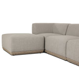 Evander Outdoor 4 Pc Sectional W/ Ottoman - Ramiro Ecru