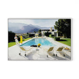 Palm Springs Pool by Slim Aarons - White Maple