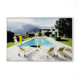 Palm Springs Pool by Slim Aarons - White Maple