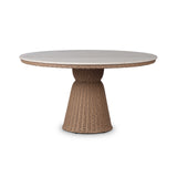 Palmara Outdoor Dining Table-55" - White Marble | shipping 12/15/2026