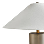 Featuring Patton Smoked Blown Glass Table Lamp by Four Hands at Amethyst Home. Inspired by Italian glass artisans, blown smoked glass forms a monolithic, cylindrical base. Topped with a short, tapered shade with a sharp finished edge.Overall Dimensions: 24.00"w x 24.00"d x 25.50"hWeight : 6.11 lbsMaterials : Cast Glass, Thermoplastic. Amethyst Home provides interior design, new construction, custom furniture, and area rugs in the Houston metro area