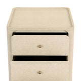 Paula Nightstand - Beige Painted Linen | shipping 09/25/2026