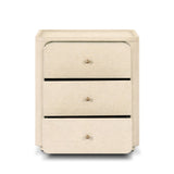 Paula Nightstand - Beige Painted Linen | shipping 09/25/2026