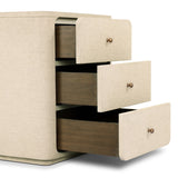 Paula Nightstand - Beige Painted Linen | shipping 09/25/2026