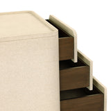 Paula Nightstand - Beige Painted Linen | shipping 09/25/2026