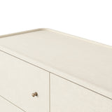 Paula Sideboard - Beige Painted Linen - Light Antique Brass | shipping 11/10/2026