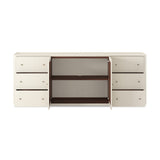 Paula Sideboard - Beige Painted Linen - Light Antique Brass | shipping 11/10/2026