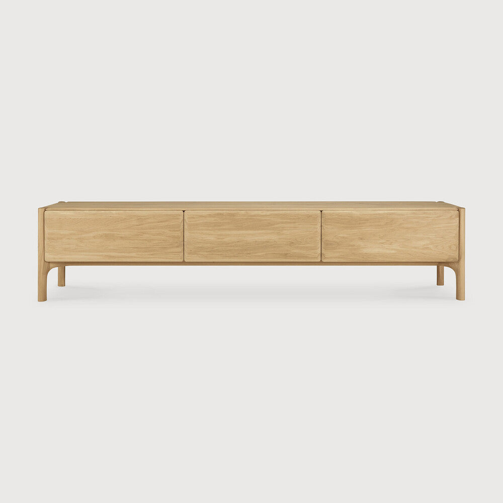 The PI collection honours nature’s design by keeping the strength, curves and lines, as nature intended. Interesting shapes are discovered in this sleek and stylish, polished imperfect, finish. Each PI item is finished by hand to ensure that the individual character of the wood is respected. The PI TV cupboard is striking and unique, with practical storage to complement the lounge space. Amethyst Home provides interior design, new construction, custom furniture, and area rugs in the Houston metro area