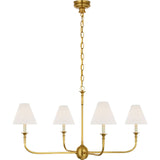 Piaf Large Chain Hung Chandelier - Hand-Rubbed Antique Brass