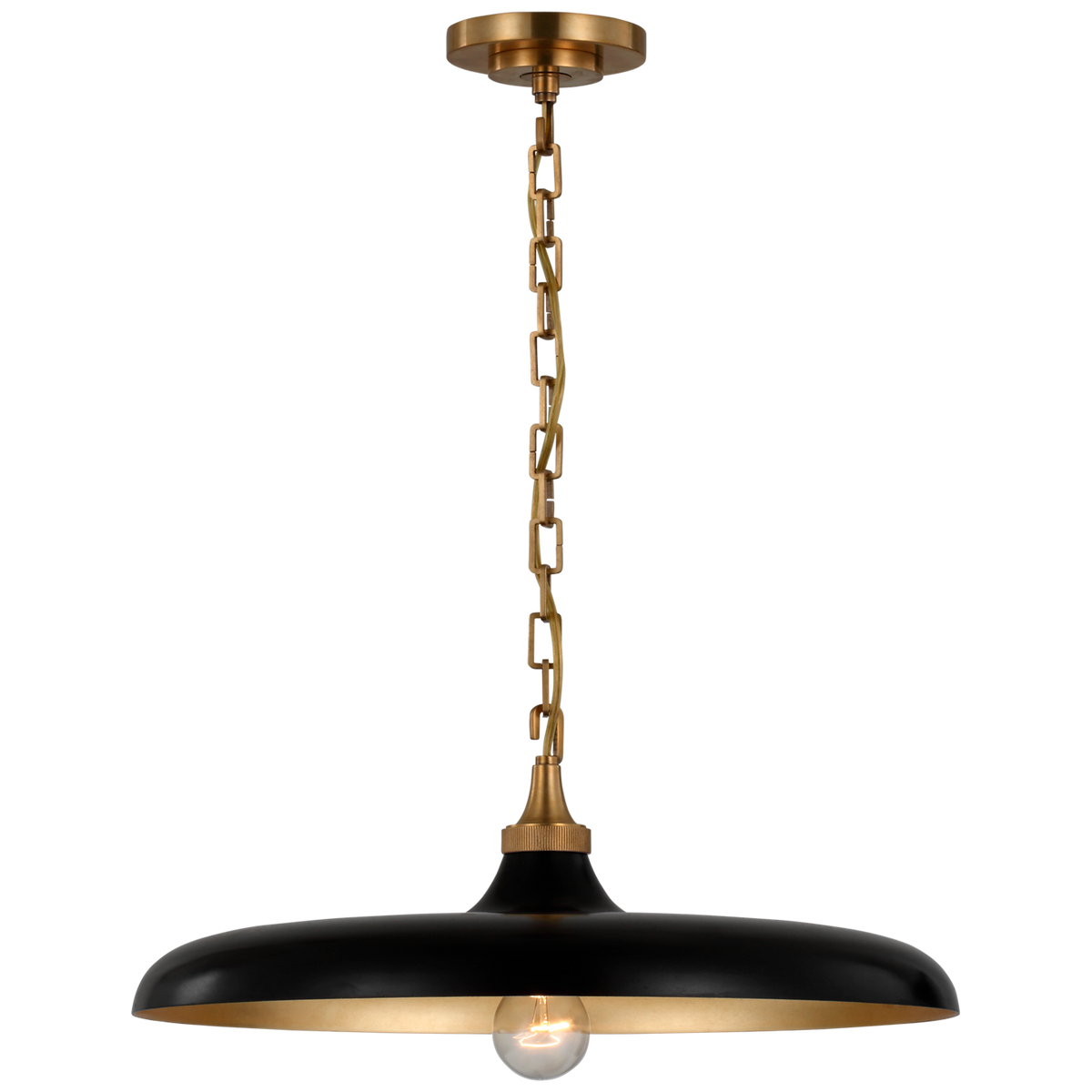 Piatto Medium Pendant Hand-Rubbed Antique Brass | ready to ship!