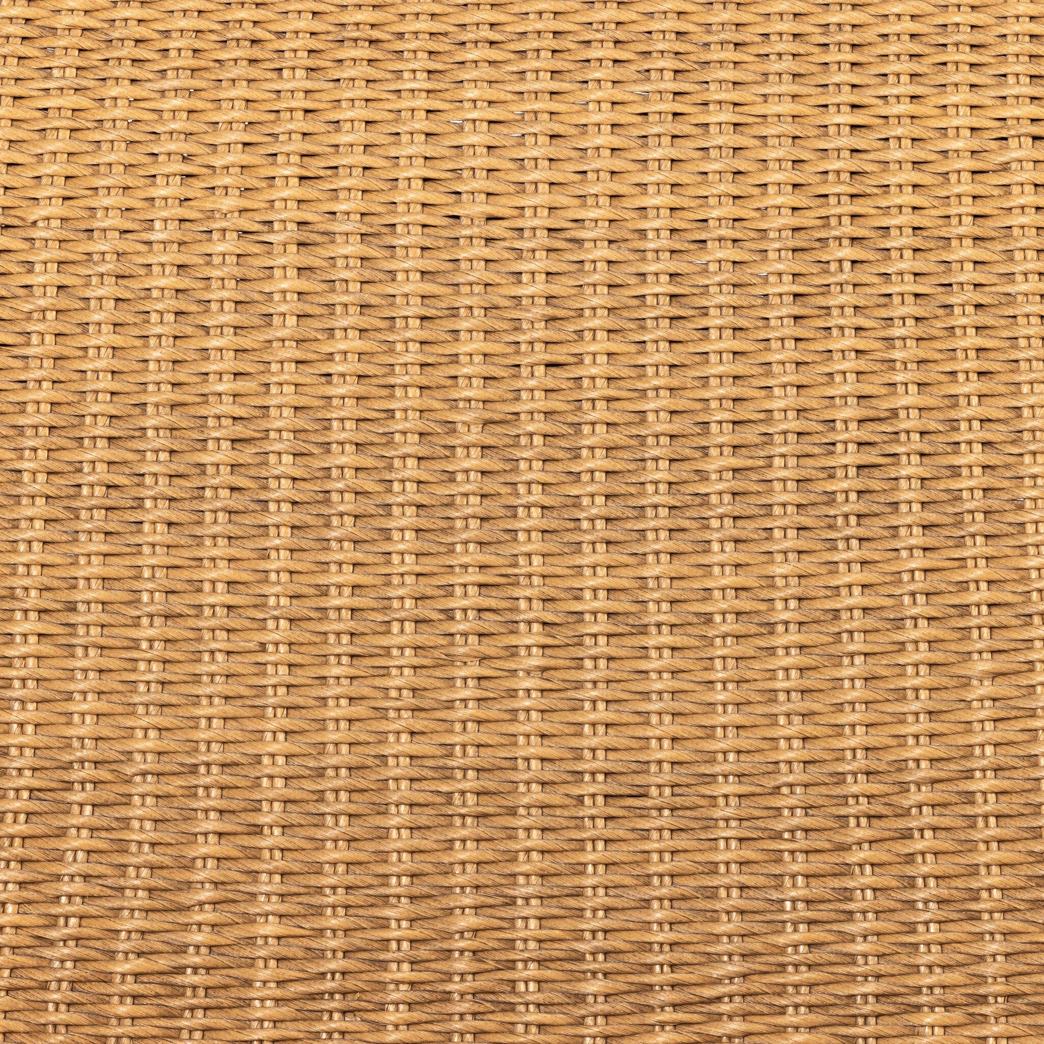 Featuring Portia Vintage Natural Outdoor Dining Bench by Four Hands at Amethyst Home. Based off a vintage shape, all-weather wicker seating brings dramatic curves to this statement-making dining bench.Overall Dimensions: 50.00"w x 27.00"d x 34.00"hWeight : 69.22 lbsMaterials : 100% Polyethylene, Iron. Amethyst Home provides interior design, new construction, custom furniture, and area rugs in the Seattle metro area