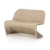 Featuring Portia Vintage White Outdoor Dining Bench by Four Hands at Amethyst Home. Based off a vintage shape, all-weather wicker seating brings dramatic curves to this statement-making dining bench.Overall Dimensions: 50.00"w x 27.00"d x 34.00"hWeight : 69.22 lbsMaterials : 100% Polyethylene, Iron. Amethyst Home provides interior design, new construction, custom furniture, and area rugs in the Calabasas metro area