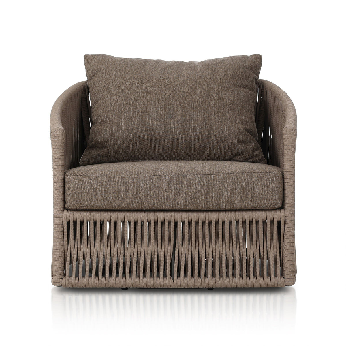 Porto Ellor Brown Outdoor Swivel Chair | ready to ship!