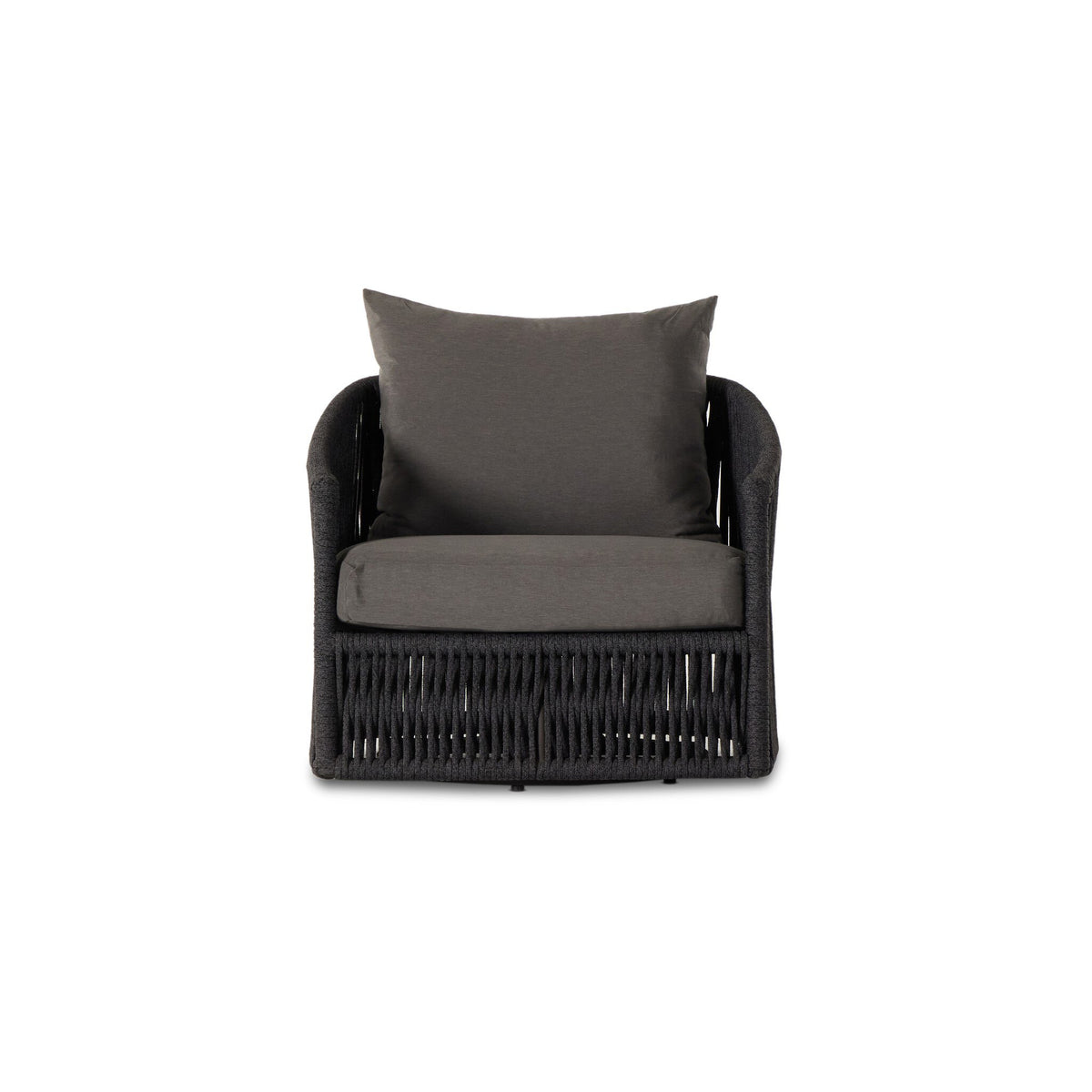 Porto Venao Charcoal Outdoor Swivel Chair | ready to ship!