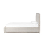 Featuring Quincy Plushtone Linen Bed by Four Hands at Amethyst Home. Modern, clean shaping meets inflated comfort with this padded, upholstered bed frame in a textural boucle-like pattern.KingOverall Dimensions: 89.25"w x 92.25"d x 48.00"hWeight: 234.79 lbsQueenOverall Dimensions: 73.00"w x 92.25"d x 48.00"hWeight: 188.38 lbsMaterials : 100% Polyester, Solid Parawood. Amethyst Home provides interior design, new construction, custom furniture, and area rugs in the Newport Beach metro area