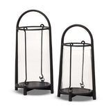Raza Outdoor Lantern Set - Black Antique | shipping 10/25/2026