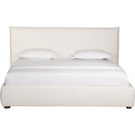 The Recharge King Bed is made of creamy boucle, giving us all the textured feels. The padded sides and headboard bring a sense of calm and comfort to any bedroom Size: 35"w x 20"d x 16"h Materials: Iron