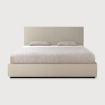 Featuring Revive Removable Linen Sand Bed by Ethnicraft at Amethyst Home. Find solace in the Revive bed, where comfort meets practicality. Its linen headboard, effortlessly removable for dry cleaning, ensures a fresh and inviting space. Stitched details add a touch of refined elegance and create a soft backdrop that whispers tranquility into the bedroom.Overall Dimensions: 85. Amethyst Home provides interior design, new construction, custom furniture, and area rugs in the Salt Lake City metro area