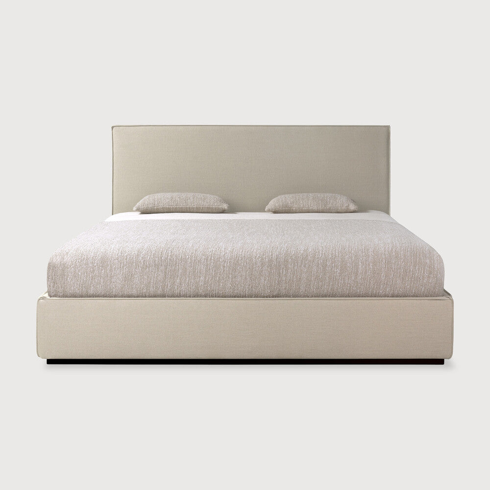 Featuring Revive Frame Only Linen Us King Headboard And Bed Frame by Ethnicraft at Amethyst Home. Find solace in the Revive bed, where comfort meets practicality. Its linen headboard, effortlessly removable for dry cleaning, ensures a fresh and inviting space. Stitched details add a touch of refined elegance and create a soft backdrop that whispers tranquility into the bedroom.Wei. Amethyst Home provides interior design, new construction, custom furniture, and area rugs in the Charlotte metro area