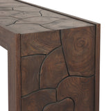 Ridge Outdoor Console Table - Stained Saddle Brown-Teak Root | shipping 09/15/2026