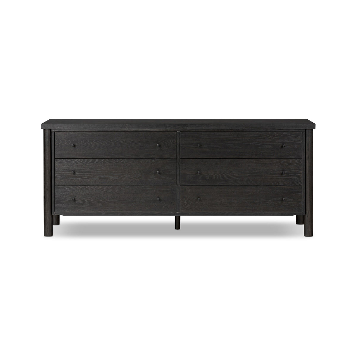 Roark Ebony Oak Veneer 6 Drawer Dresser | ready to ship!