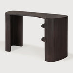 Featuring Roller Mahogany Dark Brown Max Desk by Ethnicraft at Amethyst Home. The Roller Max collection is remarkable in its design, distinguished with its stacked wood-stick effect. With its organic yet contained form, the Roller Max desk is designed to adapt—whether placed in the centre of a room, tucked into a corner, or positioned by a window. It’s an inviting and versatile ad. Amethyst Home provides interior design, new construction, custom furniture, and area rugs in the Park City metro area