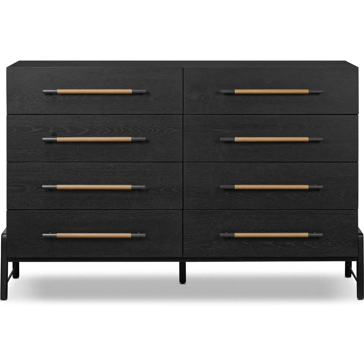 Rosedale Ebony Oak Veneer 8 Drawer Dresser | ready to ship!